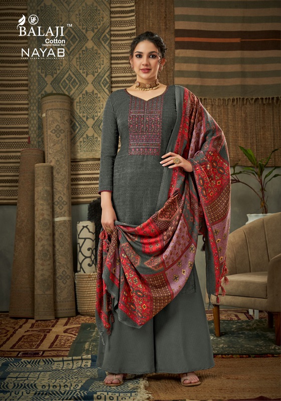 Balaji Nayab Pashmina Casual Wear Wholesale Dress Material Collection